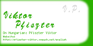 viktor pfiszter business card